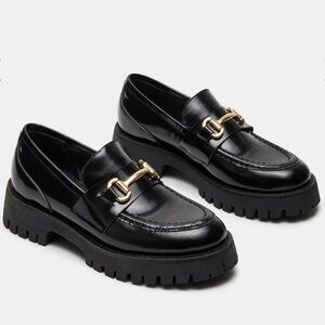 Steve Madden lando black leather loafer
